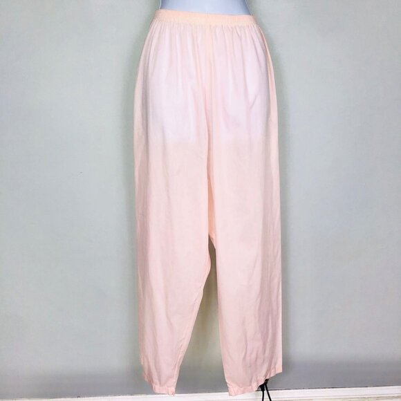 Vintage Komar Womens M Pajama Set Pink White Lace Short Sleeve Top Bottom - Picture 6 of 11